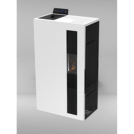 STUFA A PELLET SLIM BRONTE 5 – BIANCO / ANTRACITE / BORDEAUX COMPATTA ED EFFICIENTE - COLORE: BIANCO