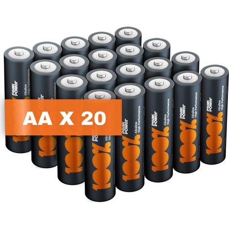 Lot de 20 Piles 100% PEAKPOWER Batteries Alcalines AA LR6 1,5v - Longue durée (1/5)
