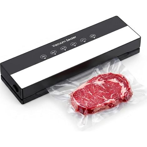Machine Sous Vide Alimentaire machine sous vide Cuisine et la Conservation Viandes, Nourriture Sèche, Humide et Fraîche (Black, vacuum bags) (1/3)