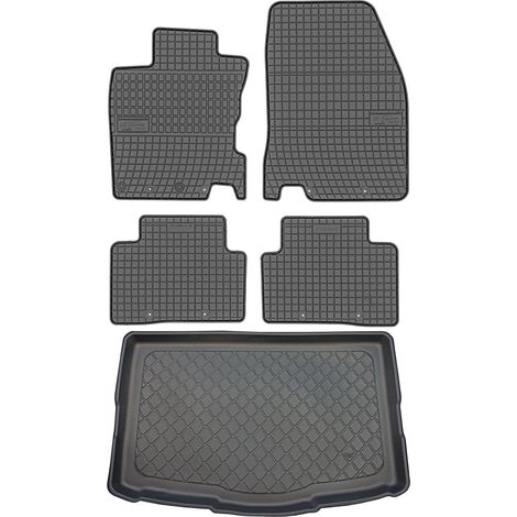 Ensemble de tapis de sol en caoutchouc pour Nissan Qashqai II J11 Crossover (à partir de février 2014) + tapis de coffre (1/5)