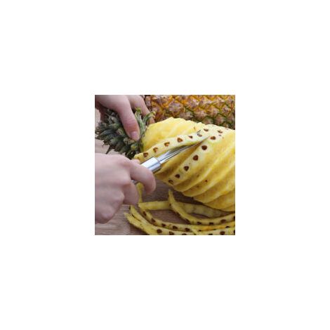 Éplucheur graines en forme de V en acier inoxydable - 1 éplucheur pour les yeux - pelle pour les yeux d'ananas, Peut également enlever les racines de fraises, pommes terre, carottes, etc - Crezuo