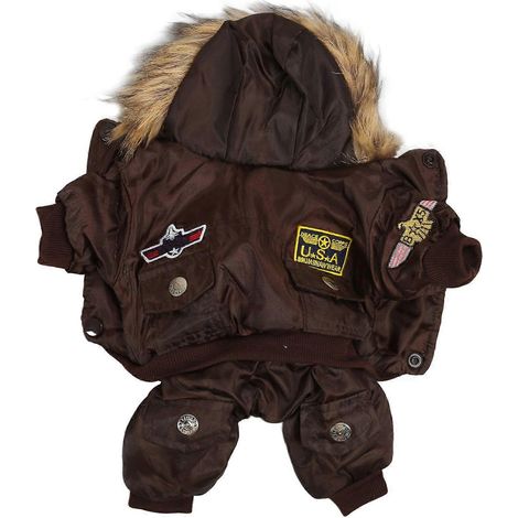 Manteau chien rembourré coton polyester chaud doux confortable automne hiver veste animal petite moyenne taille (1/5)
