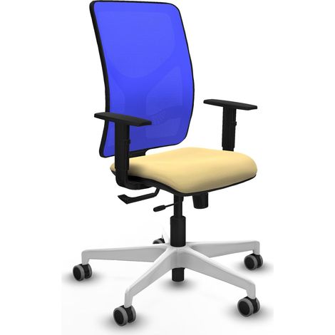 Silla de oficina piqueras y crespo Motilla azul crema cómoda (1/2)