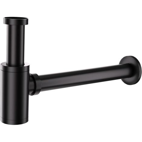 Universelles schwarzes Waschbecken-Siphon-Rohr, Waschbecken-Siphon, Edelstahl-Siphon, 1 1/4 x 32 mm, Badezimmer-Siphon, Waschbecken, Metallrohr, Siphon-Rohr, Siphon-Rohr, Siphon, verstellbares Waschbe