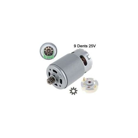 RS550 Gleichstrommotor mit 9 Zähnen – Bürstenmotor – 25 V, inklusive 1 x 9-Zahn-Bürstenhalter (1/5)