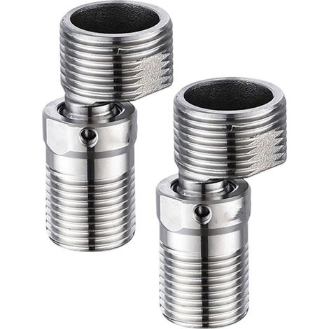 Adaptateurs de robinet de douche rotatifs à 360° en acier inoxydable Pied incurvé coudé Universels Filetage excentrique Angle de vis universel Filetage excentrique Coin de vis(40-55mm)