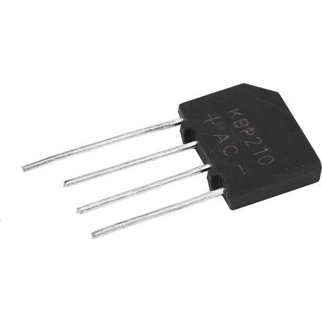 Pont redresseur plat 2A 1000V KBP210 pour circuit électronique (10pcs) (1/5)