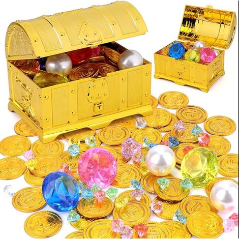 Coffres au Trésor Trésor Pirate Pièces de Pirate Pierres Précieuses Coffre Tresor Faveur de Fête (1/5)