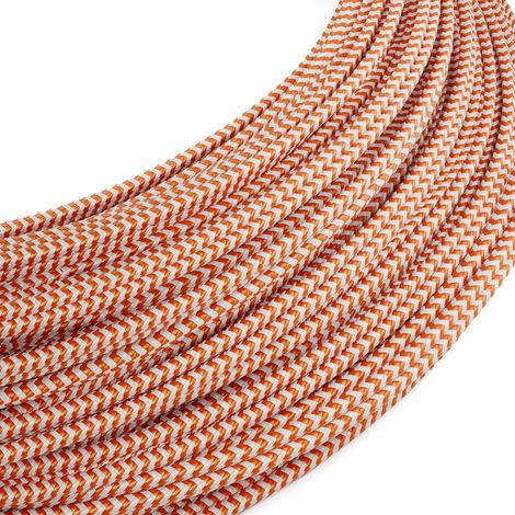 Creative-Cables Original Extra Low Voltage SELV power cable 2x0.35 mm² (1 m, RZ15 Orange ZigZag) (1/3)