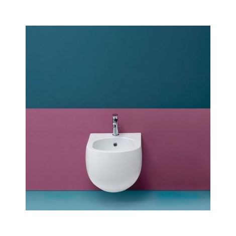 Kerasan flo bidet sospeso 54 cm bianco lucido con wb9n antiurto acustico (1/4)