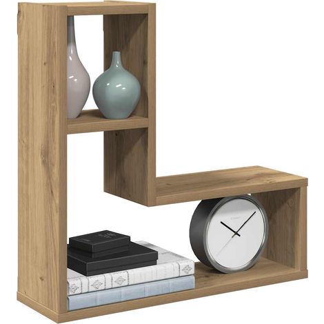 vidaXL Mensole Parete a Cubo 2 pz Artigianale 50x15x50 cm (1/5)
