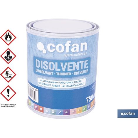 Solvente per gomma clorurata o resine acriliche termoplastiche (750 ml) (1/4)