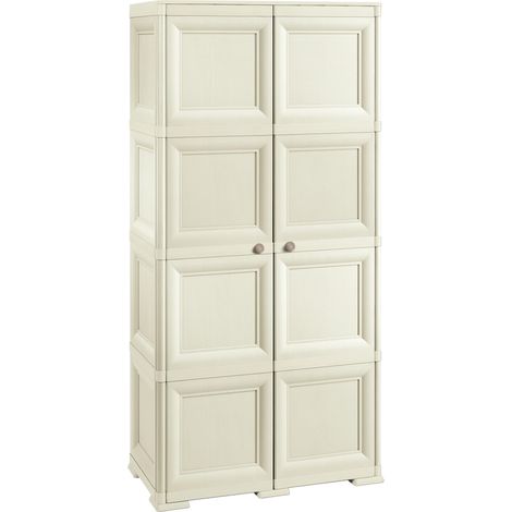 Armadio Mobile Alto in Resina Omnimodus Angora 79 x 43 x 164 cm (1/3)