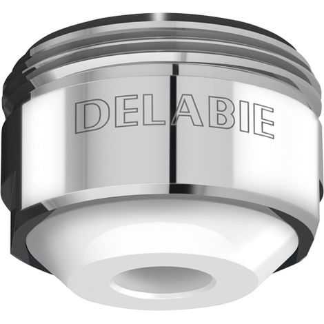 Sortie BIOSAFE hygiénique Delabie avec bague M24/100, débit de 5 l/min, modèle 923024 (1/2)