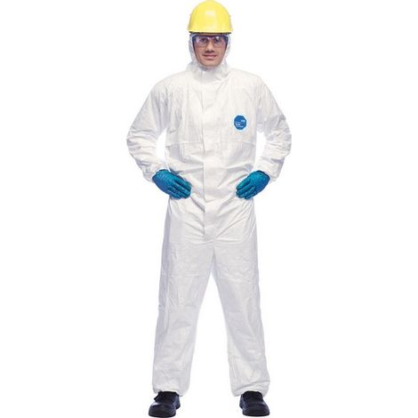 Lote de 25 - Mono desechable con capucha Dupont Tyvek 500 Blanco XL