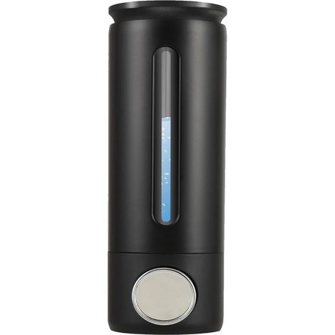 Dispensador de jabón manual de pared (500 ml)，Kit de ducha de mano recargable de plástico negro transparente，Depósito de loción (1/4)