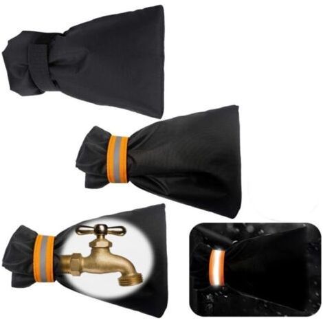 (Noir)3PCS Couvercle Antigel pour Robinet, Housse de Robinet pour L'extérieur, Imperméable, Protection Contre Le Gel en Hiver (1/5)