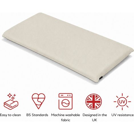 SP 2 Seater Bench Pad Cushion - L116 x W48 x H6 cm - Natural