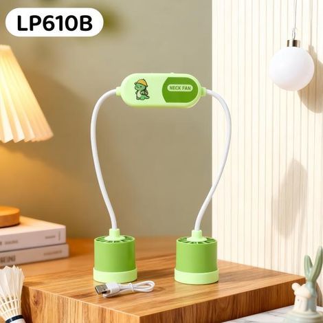 Nuovo ventilatore da collo pieghevole e a mani libere con luce LED – Ventilatore sportivo turbo senza pale (ricaricabile tramite USB) (1/5)
