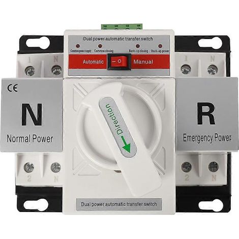 Automatischer Umschalter für zwei Stromversorgungen 110 V/220 V, 2-polig, 63 A, Mini, Kippschalter, automatischer Konverter (1/5)