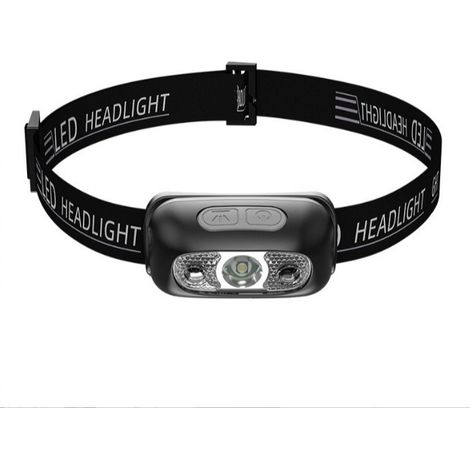 Lampe Frontale, Torche Frontale LED Ultra Puissante avec 3 Modes d'Éclairage & Lumière Rouge, Étanche IPX6, Portable Lampe Poche Main Libre Rechargeable pourPêche/Camping (1/4)