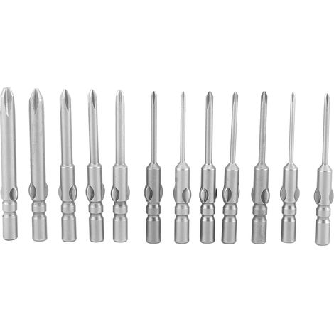 12-teiliges Kreuzschlitz-Bit-Set, 4-mm-Magnetschraubendreher-Zubehör, elektrischer Kreuzschlitzschraubendreher-Bit für Heim, Dekoration, Wartung und industrielle Anwendungen