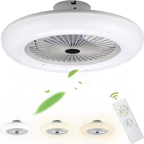 Ventilatore a lampadario Ventilatore da soffitto leggero Silenzioso ventilatore LED regolabile per camera da letto (1/5)