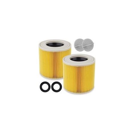 Cartouche filtrante ZVD pour Kärcher WD3/WD2, 2 x Cartouche filtrante Accessoire pour aspirateurs WD 2200, WD 2250, WD 3300 M, WD 3500 P, A 2003, A 2004, A 2054 Me, A 2120, A 2504, A 2604, A 2656 X+, (1/4)