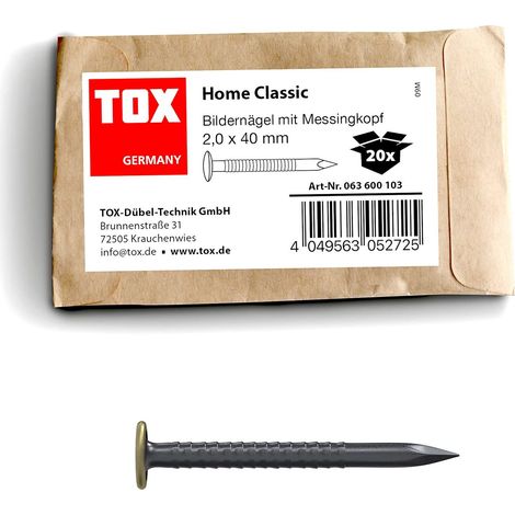 Chiodo per quadri Home Classic con testa in ottone 2,0 x 40 mm (1/5)