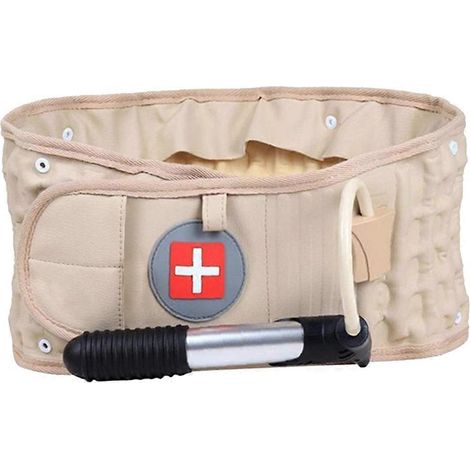 Ceinture de traction gonflable pour la taille, soutien lombaire et dorsal, masseur pour soulager les maux de dos, unisexe, couleur chair (1/5)