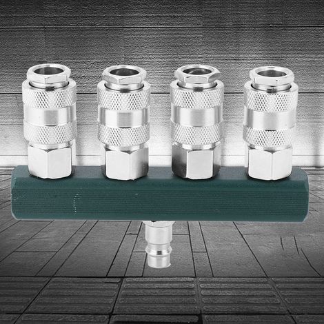 4-Wege-Schnellkupplung, 1/4-Zoll-NPT-Gewinde, hochwertiger Luftschlauchanschluss, pneumatische Armaturen (1/5)