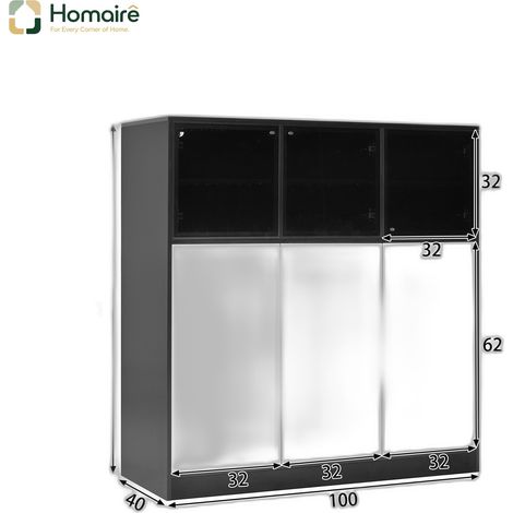 Flur- Garderobenschrank mehrfarbig aus Polyester 100 x 40 x 105 cm HOMAIRE (1/5)