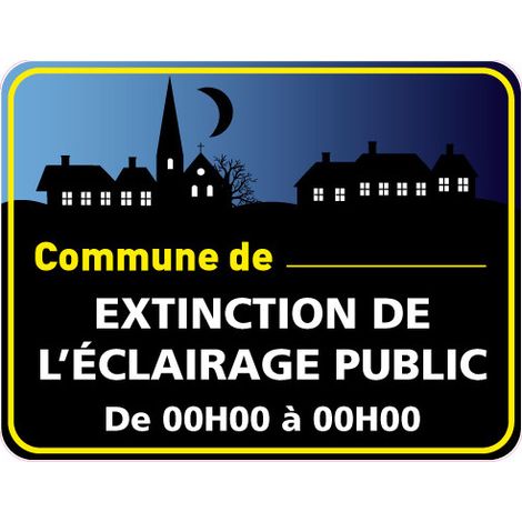 Panneau EXTINCTION DE L'ECLAIRAGE PUBLIC (EP006)