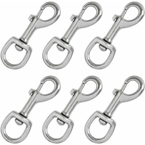 pièces 60 kg mousquetons pivotants, crochets de collier de chien pivotants, mousquetons pivotants en alliage de fer à cheval pour porte-clés Paracord 550 (1/5)