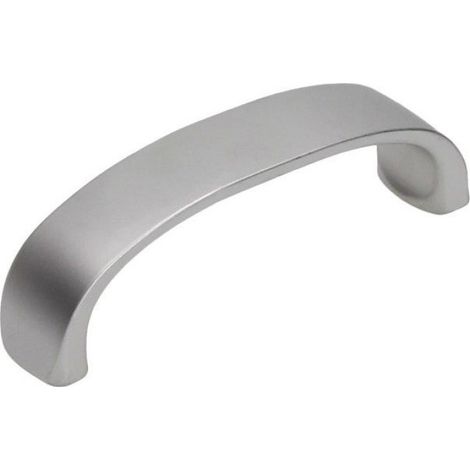 Poignée - 64 mm - Finition Chrome Satiné - Pour Meubles Cuisine Salon Salle De Bain - Lot De 1