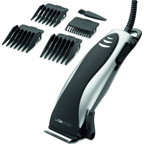 Clatronic HSM 3430 Coupeuse de cheveux avec 4 peignes différents 10W Noir/Argent (1/5)