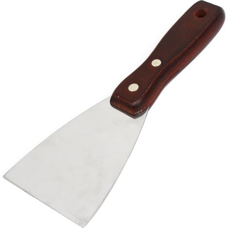 3'' Breite Edelstahlklinge Holzgriff Trockenbau Reparatur Werkzeug Kitt Schaber (1/2)