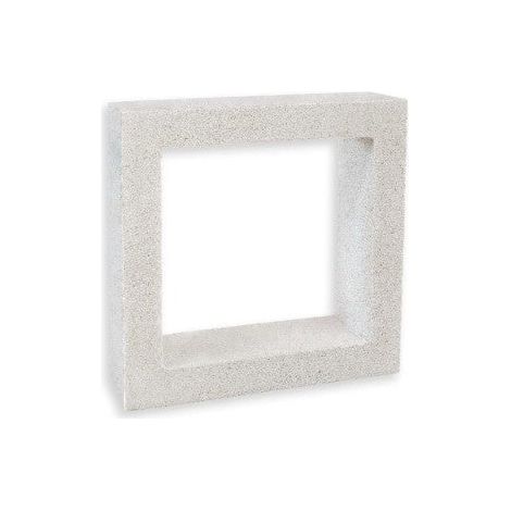 Celosía de Hormigón Blanca - Ventilación e Intimidad en el Jardín - 25 × 8 × 25 cm (C260) - Unidad - Blanco