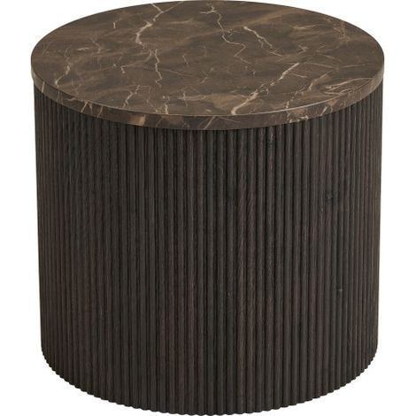 VAST-Table basse décor marbre brun ø45 cm (1/5)
