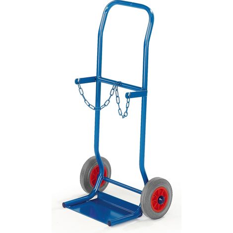 Rollcart Stahlflaschenkarre 100kg Traglast für 2 Flaschen a 10 Liter Luftbereifung