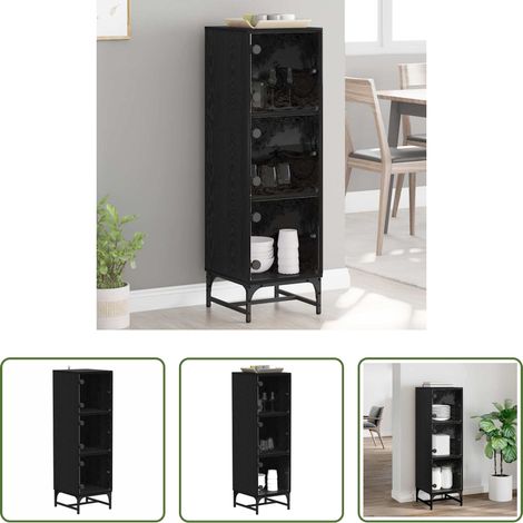 Rangement salon - Buffet Chêne noir 35 x 37 x 117 cm (1/5)