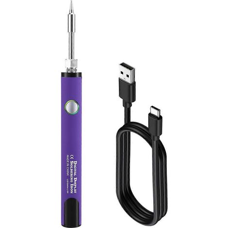 Kit de mini fer à souder à filetage 510, tension réglable à 3 vitesses, violet-- (1/5)