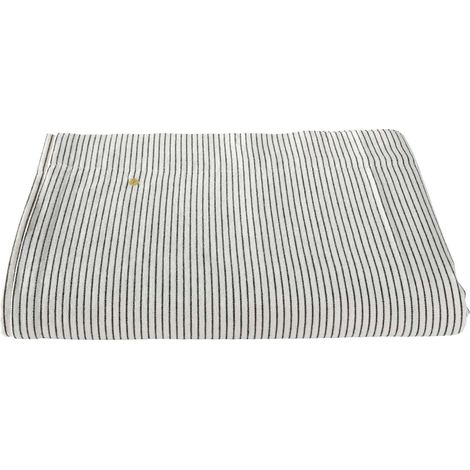 VIVARAISE - Nappe Léonie en coton bio - Noir 160 x 350 cm (1/4)