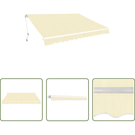 Terrassenmarkise - Gelenkarmmarkise 400 cm Cremeweiß (1/5)