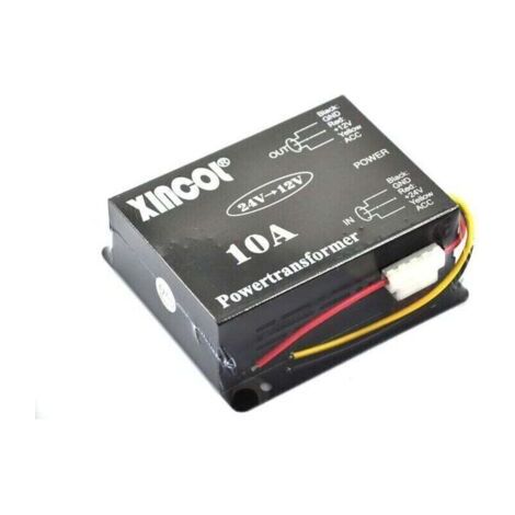 QORVA-Reducteur De Tension DC/DC 24V à 12V 10A transformateur Convertisseur de tension 24 V DC à 12 V DC Portable Alimentation modulaire étanche Régulateur de Volt pour Auto Moto véhicule automobile