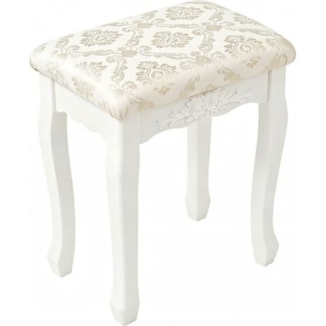 Tabouret de piano, tabouret de coiffeuse chic, tabouret rembourré de dressing, tabouret de chambre, tabouret à chaussures (1 tabouret de coiffeuse uniquement) (1/5)