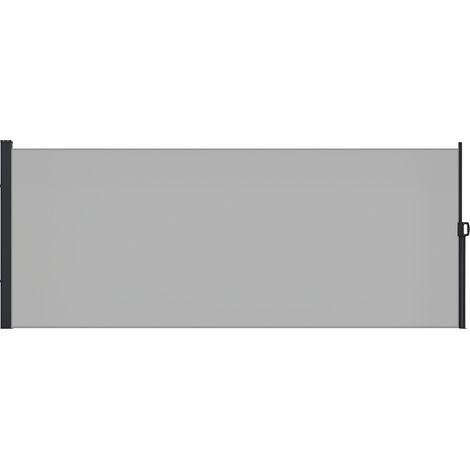 Seitliche Jalousie, Sichtschutz, einziehbar, Maße 3 m (B) x 2 m (H), Aluminium, hochdichtes, UV-beständiges Polyestergewebe (180 g/m²), hellgrau
