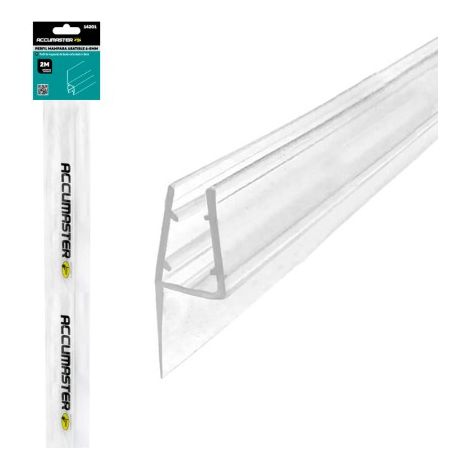 Profilé de paravent pliable transparent 2 m, lot de 10 unités en deux parties (1/2)