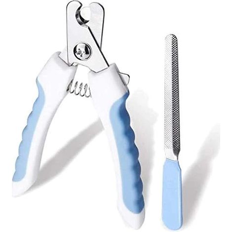 Coupe-ongles professionnel pour animaux de compagnie avec verrouillage de sécurité, pour chiens et chats (bleu) (1/4)