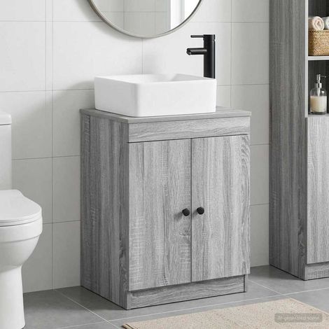Irovami Ensemble de meubles de salle de bain gris (1/5)